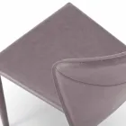 Chaise de salon moderne entièrement recouverte de simili cuir, Accadia, 4 pièces Viadurini