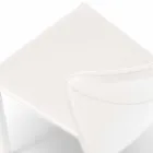 Chaise de salon moderne entièrement recouverte de simili cuir, Accadia, 4 pièces Viadurini