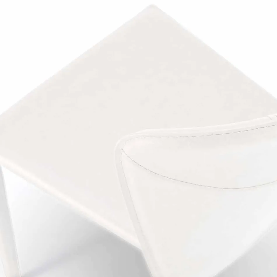 Chaise de salon moderne entièrement recouverte de simili cuir, Accadia, 4 pièces Viadurini