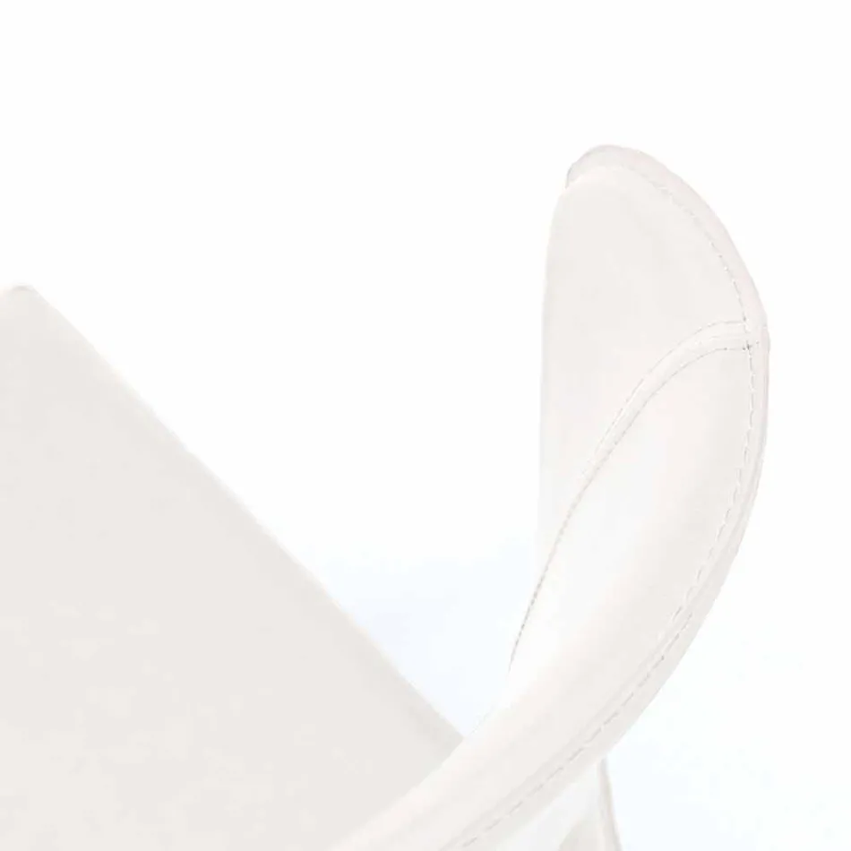 Chaise de salon moderne entièrement recouverte de simili cuir, Accadia, 4 pièces Viadurini