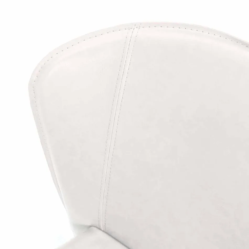 Chaise de salon moderne entièrement recouverte de simili cuir, Accadia, 4 pièces Viadurini