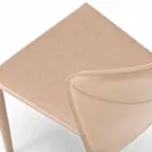 Chaise de salon moderne entièrement recouverte de simili cuir, Accadia, 4 pièces Viadurini