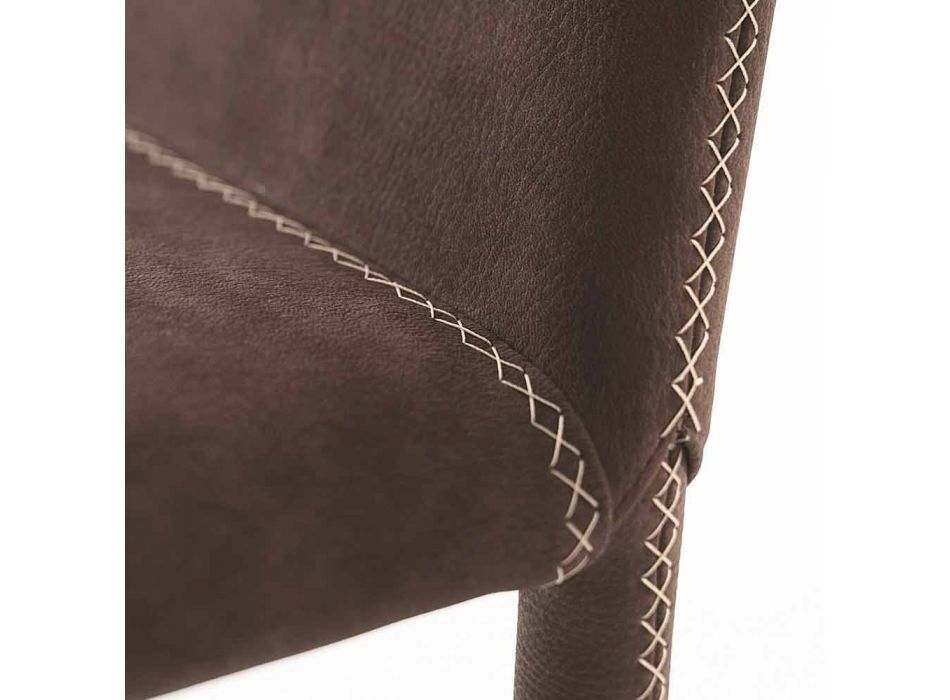 Chaise vivante moderne en simili cuir fabriquée en Italie, Gazzola Viadurini
