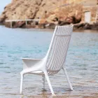 Chaise longue avec accoudoirs pour extérieur en plastique 4 pièces - Ibiza par Vondom Viadurini