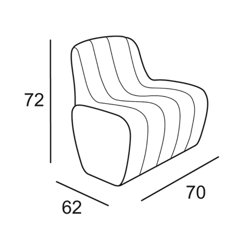 Chaise de jardin lumineuse en polyéthylène avec LED Made in Italy - Galatea Viadurini