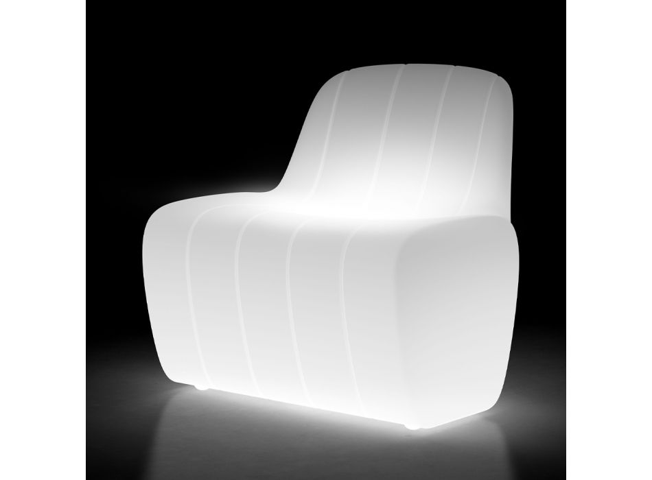 Chaise de jardin lumineuse en polyéthylène avec LED Made in Italy - Galatea Viadurini