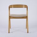 Chaise de salon moderne en différents tissus avec coque en bois - Wolter