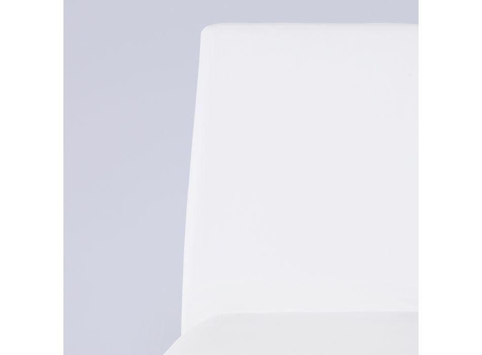 Chaise de salon moderne en éco-cuir et métal fabriquée en Italie - Reka Viadurini