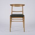 Chaise de salon moderne en tissu et bois massif fabriquée en Italie - Wilma