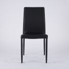 Chaise de salon moderne en éco-cuir et métal fabriquée en Italie - Michaela Viadurini