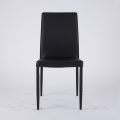 Chaise de salon moderne en éco-cuir et métal fabriquée en Italie - Michaela