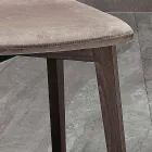 Chaise moderne au design élégant en velours matelassé et bois - Scarat Viadurini