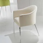 Chaise moderne en éco-cuir Moon Viadurini
