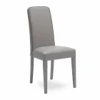 Chaise moderne en bois de hêtre et simili cuir Fanny, 4 pz Viadurini