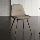 Chaise moderne en métal et tissu antitache gris tourterelle ou anthracite - Canova Viadurini