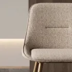 Chaise moderne en métal et tissu antitache gris tourterelle ou anthracite - Canova Viadurini