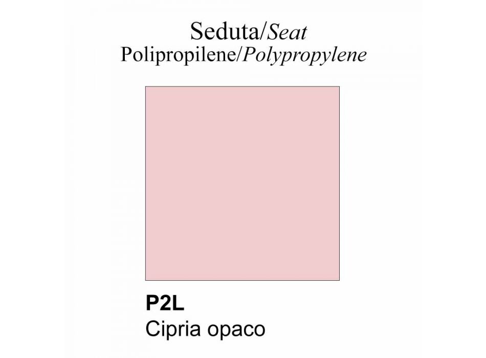 Chaise Moderne en Polypropylène et Métal Made in Italy, 2 Pièces - Connubia Tuka Viadurini