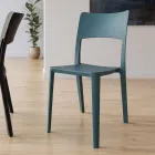 Chaise empilable moderne en polypropylène pour une utilisation intérieure et extérieure - Vermeer Viadurini