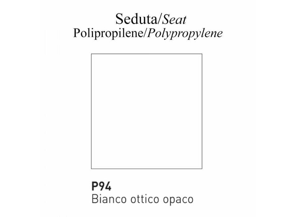 Chaise Moderne en Polypropylène Recyclé Made in Italy, 2 Pièces - Connubia Tuka Viadurini