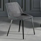 Chaise moderne en tissu et pieds triangulaires fabriquée en Italie, Oriella Viadurini