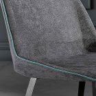 Chaise moderne en tissu et pieds triangulaires fabriquée en Italie, Oriella Viadurini