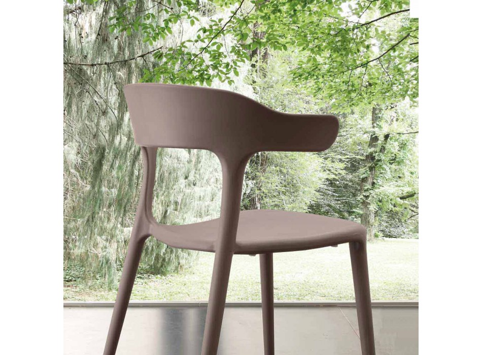 Chaise moderne entièrement en polypropylène Mirto Viadurini