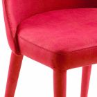 Chaise moderne pour salle à manger en rouge Tecnofibra Almira Viadurini