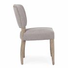 Chaise moderne de salle à manger en tissu et bois 2 pièces Homemotion - Prune Viadurini