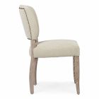 Chaise moderne de salle à manger en tissu et bois 2 pièces Homemotion - Prune Viadurini