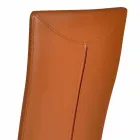 Chaise de salon design moderne recouvert de cuir / cuir made in Italy Ghada Viadurini