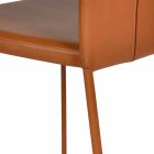 Chaise de salon design moderne recouvert de cuir / cuir made in Italy Ghada Viadurini
