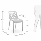 Chaise monobloc en polypropylène au design moderne Blandine, 4 pièces Viadurini