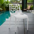 Chaise monobloc en polypropylène au design moderne Blandine, 4 pièces