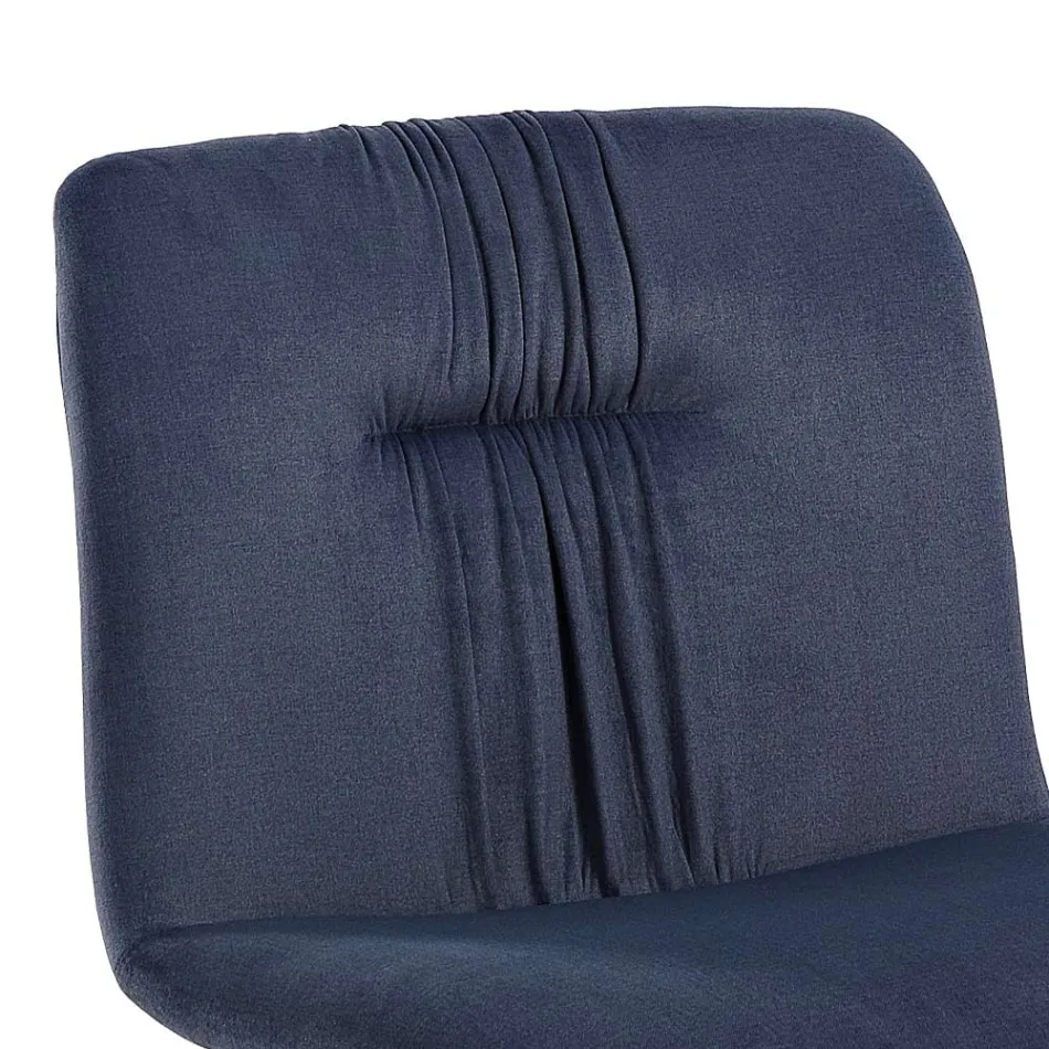 Chaise Monocoque en Tissu Coloré et Design Métal Noir - Florinda Viadurini