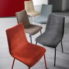 Chaise monocoque en tissu de différentes finitions fabriquée en Italie - Morgana Viadurini