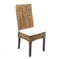Chaise d'extérieur en tissage banane avec coussin d'assise - Safari