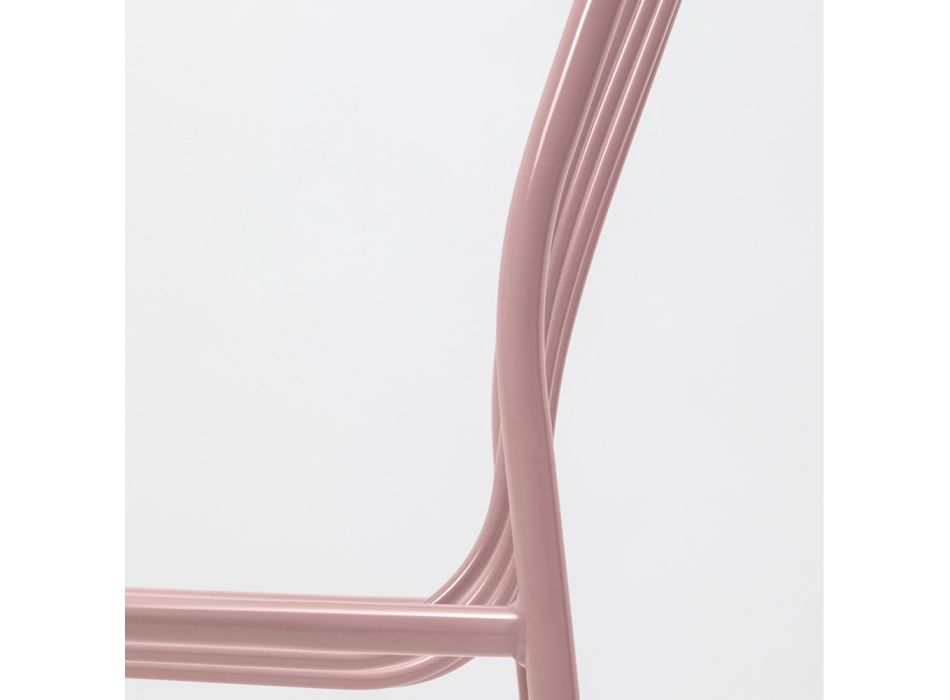 Chaise empilable en métal pour l'extérieur Made in Italy 2 pièces - Simply Viadurini