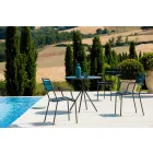 Chaise d'extérieur empilable enduite de poudre fabriquée en Italie, 4 pièces - Amina Viadurini