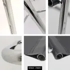 Chaise de salle de conférence ou de réunion en cuir noir et métal – Cirillo3/4 Viadurini