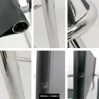 Chaise de salle de conférence ou de réunion en cuir noir et métal – Cirillo3/4 Viadurini