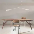 Chaise de salle à manger artisanale en bois et acier Made in Italy - Valencia Viadurini