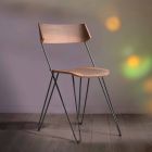 Chaise de salle à manger artisanale en bois et acier Made in Italy - Valencia Viadurini