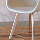 Chaise de salle à manger au design moderne en cuir fabriquée en Italie - Simba Viadurini