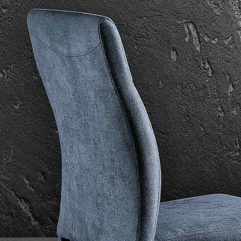 Chaise de salle à manger design en tissu fabriquée en Italie, Luigina Viadurini