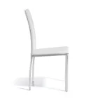 Chaise de salle à manger design recouverte de cuir fabriquée en Italie - Sissy Viadurini