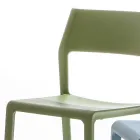 Chaise de salle à manger empilable en polypropylène coloré, 4 pièces - Abelia Viadurini