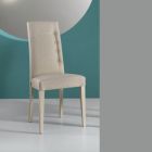Chaise de salle à manger en cuir éco Nuvolata Made in Italy 2 pièces - Marta Viadurini