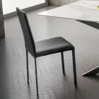 Chaise de salle à manger en simili cuir fabriquée en Italie, 2 pièces - Mawi Viadurini