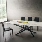 Chaise de salle à manger en cuir écologique Made in Italy, 2 pièces - Mawi Viadurini