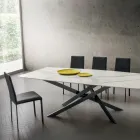 Chaise de salle à manger en simili cuir fabriquée en Italie, 2 pièces - Mawi Viadurini